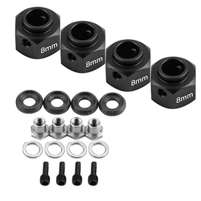 Afbeelding van RC verbreden adapter, metalen 8 mm wielen verbredingsset voor TRAXXAS TRX 4 D90 SCX10 1/10 auto(Zwart)