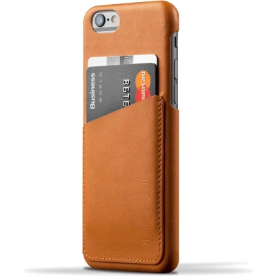 Afbeelding van Mujjo Leather Wallet Case iPhone 6 Tan