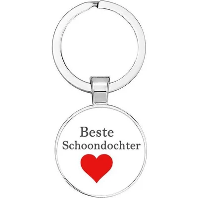 Afbeelding van Akyol de beste schoondochter Sleutelhanger koude kant schoonfamilie 2,5 x CM