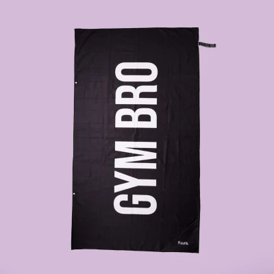 Afbeelding van Fisura Grote strandhanddoek &quot;gym bro. Lichte microvezel handdoek, sneldrogend en zandafstotend. Uitstekend voor zwembad, strand, camping of picknick. Origineel cadeau. Afmetingen: 180 x 100 cm.