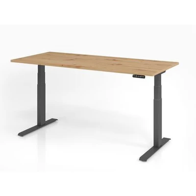 Afbeelding van XDKB 19 G 180x80 Bureau Elektrisch in hoogte verstelbaar. 180 x 80 Knoestige Eiken Tafelhoogte I verstelbaar