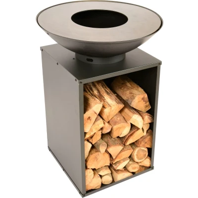 Afbeelding van Vuurschaal met barbecuegrill ONYX hoes 60 cm