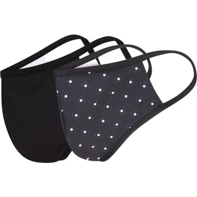 Afbeelding van Beeren Mondkapjes Polyester/elastaan Zwart/grijs 2 Stuks
