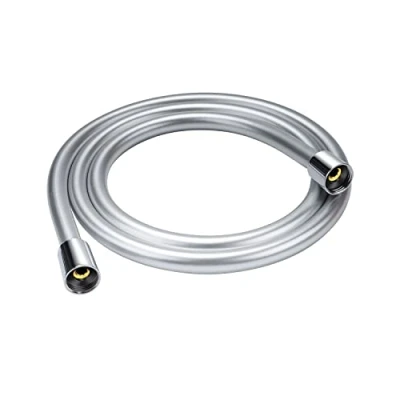 Afbeelding van YEAUPE Slang 1,5 m, douchepijp met anti twistbescherming, 150 cm, standaard 1/2&quot; aansluiting, flexibel en knikbestendig, zilver