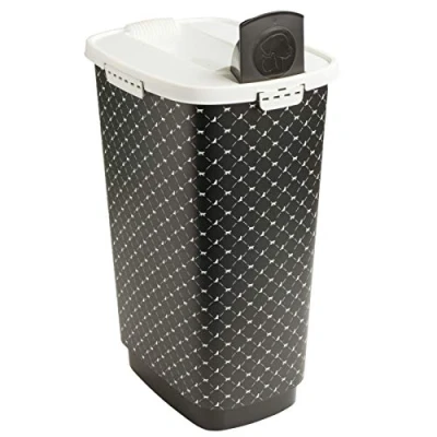 Afbeelding van Rotho, Flo, Huisdiervoederdoos 4.1l met deksel, Kunststof (PP) BPA vrij, antraciet/wit, 4,1l (19,5 x 13,6 27,0 cm)