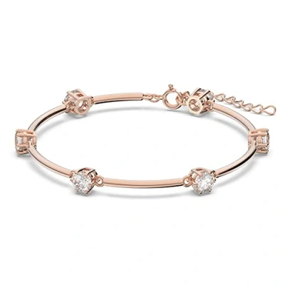 Afbeelding van Swarovski 5609711 Constella Bangle Rosegoudkleurig Armband Medium