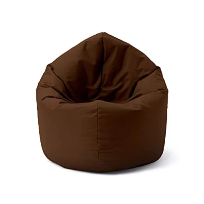 Afbeelding van LUMALAND zitzak Drops: ronde (300 L) met 2 in 1 functie voor comfortabel zitten en liggen, de dubbele laag relaxmomenten binnen buiten, aanpasbare EPS vulling, Ø 120 x 75 cm