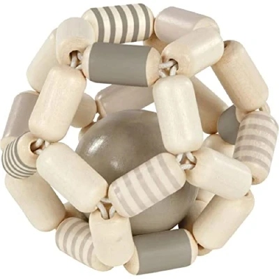 Afbeelding van Goki Touch ring elastic ball, grey white Ø= 7 cm