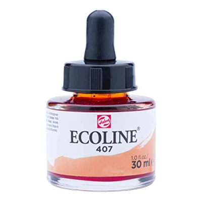 Afbeelding van Aquarelverf Waterverf #407 Donkere Oker Ecoline Talens 30ml