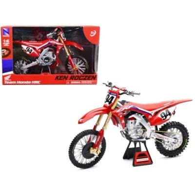 Afbeelding van NewRay Ken Roczen Team HRC Honda CRF450 Replica Mini Crossmotor 1/6 Schaalmodel 49693