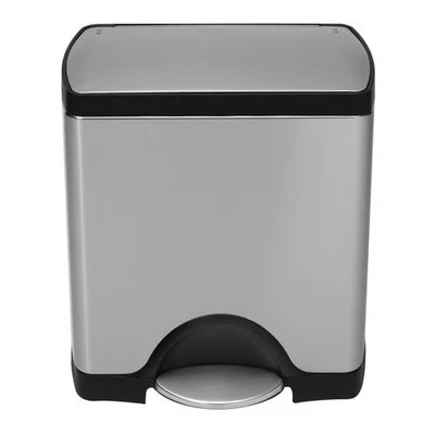 Afbeelding van Simplehuman Pedaalemmer Rectangular 50 ltr mat RVS