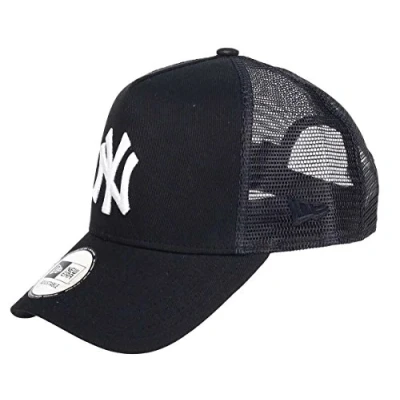 Afbeelding van New Era York Yankees Black White Edition A Frame Trucker Cap One Size
