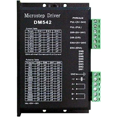 Afbeelding van DM542 digitale driver microstepping CNC controller stappenmotor 2 fasen 20 50V DC Max 4,2A voor Nema 17 23 34 Series