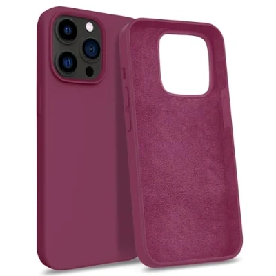 Afbeelding van MyGadget geval compatibel met Apple iPhone 13 Pro Max Rubberised Mobile Case 3 laags structuur beschermend zachte Inlay &amp; Hardcase Cover buiten Bordeaux