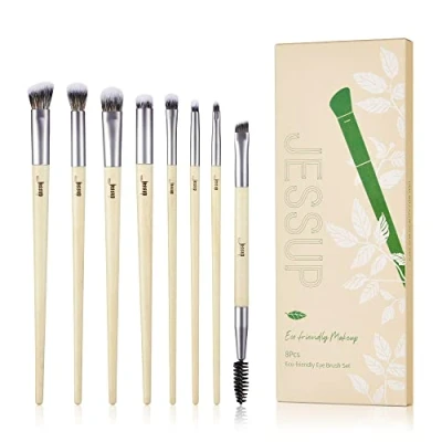 Afbeelding van Jessup Oogschaduw Borstel Set 8 Stuks Oogmake up Kwasten Premium Dierproefvrije Blending Concealer Wenkbrauw Eyeliner Spoolie make upkwasten Kit T328