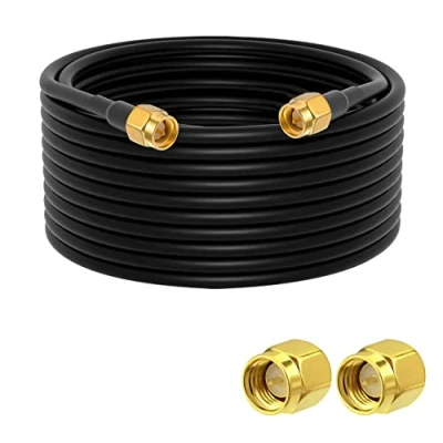 Afbeelding van Vecys SMA Antenne Verlengkabel Male naar Pigtail Kabel WLAN RG58 32.8ft/10M voor WiFi Draadloos Netwerk 2G 3G 4G Router GSM Bluetooth LAN