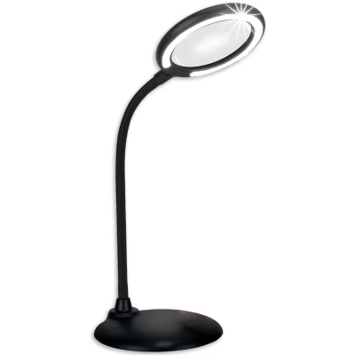 Afbeelding van Loeplamp met LED Verlichting Tafel Zwart Diamond Painting Accesoire Borduren Bureaulamp Vergrootglas: 3X 28LED 46CM