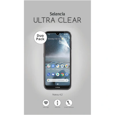 Afbeelding van 2 Pack Screenprotectors Nokia 4.2: Selencia Duo Ultra Clear smartphone Folie (plastic)