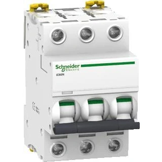 Afbeelding van Schneider electric ic60n installatieautomaat 3 polig 6ka 10ka c karakteristiek 16a 6 modulen a9f79316