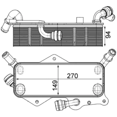 Afbeelding van Oliekoeler, automatische transmissie MAHLE CLC 218 000P