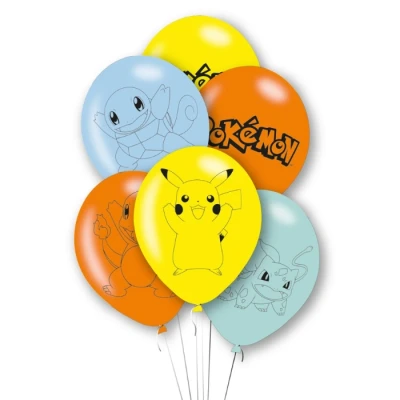 Afbeelding van Pokémon ballonnen 28cm per 6 stuks