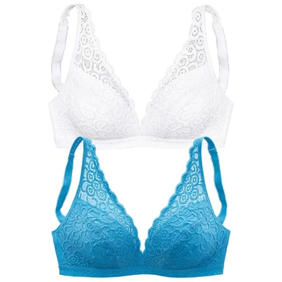 Afbeelding van Petite fleur Bralette bh zonder beugels, van kant, dessous (Set 2)