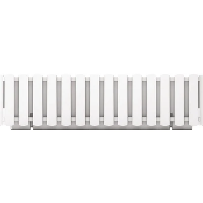 Afbeelding van Fence look plantenbak/bloembak kunststof 58 x 18 16 cm parel wit
