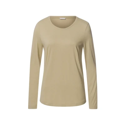 Afbeelding van Hanro Sleep Lounge Pyjamashirt, Dames, Maat: XS, Lemon pepper