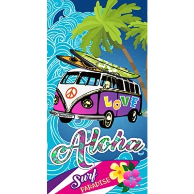 Afbeelding van Miracle Home. Microfiber Beach Towel aloha, Multicolor, 75 x 145 cm. 15073