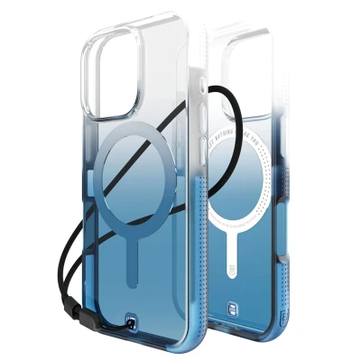 Afbeelding van Apple iPhone 16 Pro MagSafe Hoesje Kunststof BodyGuardz Hardcase/Backcover Blue / Ombre Telefoonhoesje Shockproof/Valbescherming