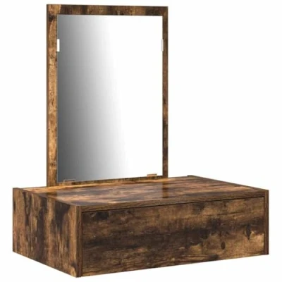 Afbeelding van vidaXL Gerookt Eiken Bewerkt Hout 60 x 40 70 cm Spiegel Kaptafel