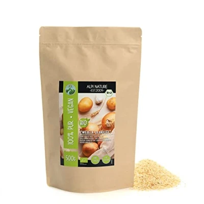 Afbeelding van biologische uien granulaat (500 g), uiengranulaat, van gecontroleerde teelt, laboratoriumgetest, 100% zuiver en natuurlijk