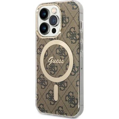 Afbeelding van Guess 4G Back Case (MagSafe Compatible) Apple iPhone 14 Pro Max (6.7&quot;) Bruin