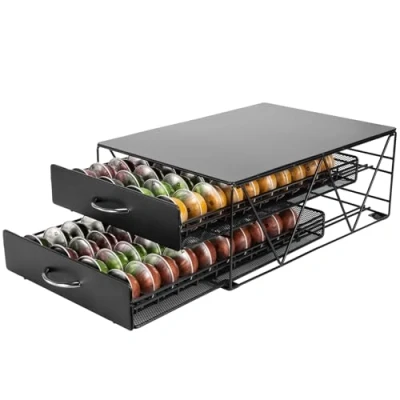 Afbeelding van SYSYLY Koffiepads Houder voor Nespresso Vertuoline Lade Multi Tier Vertuo Capsules Opslag (2 Tier),Organizer cups en accessoires.