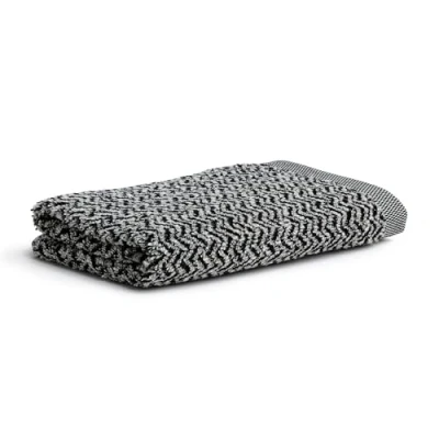 Afbeelding van Möve Brooklyn Douchehanddoek Visgraat 80 X 150 Cm, Naturel/Zwart