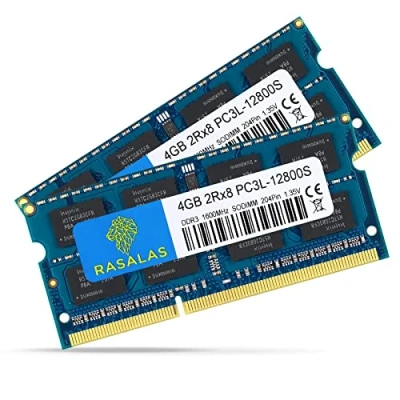 Afbeelding van Rasalas 8GB (2x 4GB) PC3 12800 DDR3L 1600MHz RAM SODIMM KIT 4GB 2Rx8 PC3L 12800S DDR3 1600 1.35V 204pin CL11 Upgrade Rank Laptop Geheugen