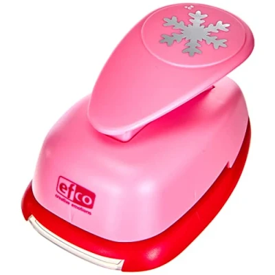 Afbeelding van efco Stanzer XL, sneeuwvlok motiefpons, kern: metaal, roze, 12,5 x 8 7 cm
