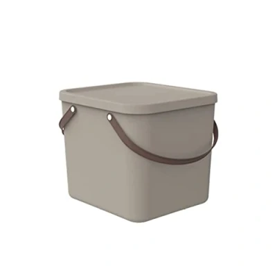 Afbeelding van Rotho Prullenbak van 40L Opbergcontainer cappuccino