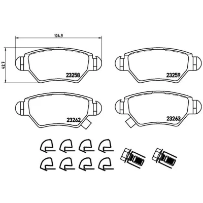 Afbeelding van Brembo Remblokset P 59 031