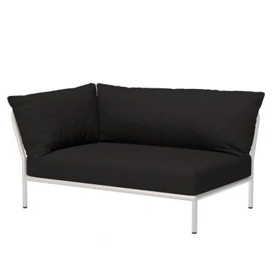 Afbeelding van Houe Level2 Linker Hoek 2 zits Loungebank Frame Wit Stof Char