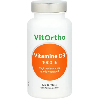 Afbeelding van VitOrtho Vitamine D3 1000 IE Softgels 120SG