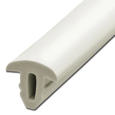 Afbeelding van Trapprofiel rubber wit halfrond, 25 meter