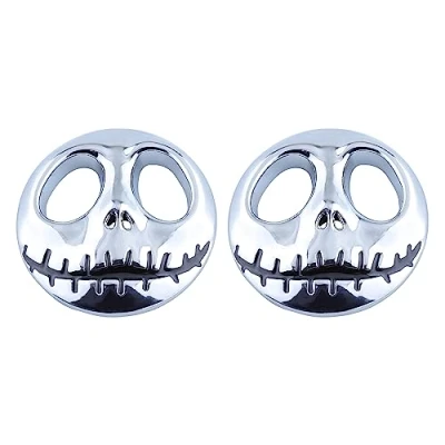 Afbeelding van 2 Stuks Skull Embleem Auto Sticker Van Toepassing op Body Bagage en Andere Items Logo Accessoires(Zilver)