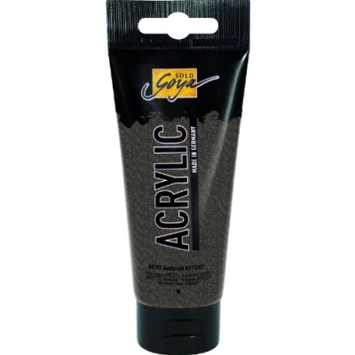 Afbeelding van Solo Goya Antraciet Glitter Effect Acrylverf 100ml tube Hoge kwaliteit A merk