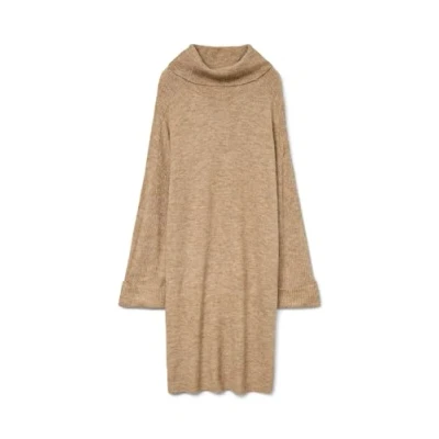 Afbeelding van VERO MODA VMJUPITER LS Cowlneck Short Dress BF, Silver Mink/Detail: w. Melange, XL