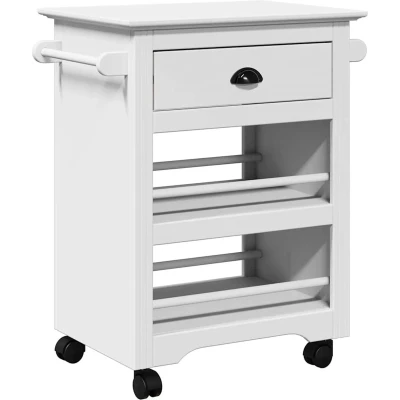 Afbeelding van vidaXL Keukentrolley BODO 67,5x45x80 cm wit