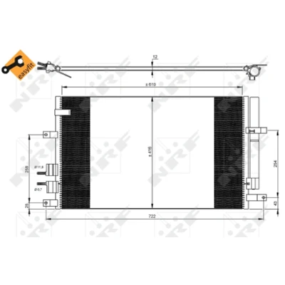 Afbeelding van Condensor, airconditioning NRF 35911