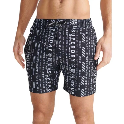 Afbeelding van SUPERDRY All Over Print 21&#039;&#039; Zwemshorts Heren Black Aop S