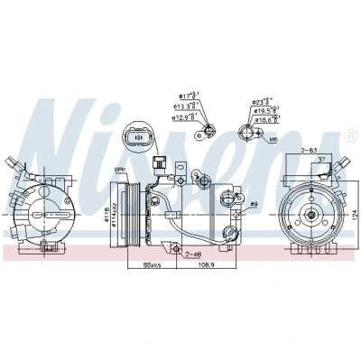 Afbeelding van Nissens Airco compressor 890243