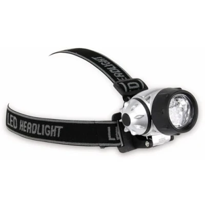 Afbeelding van Grundig hoofdlamp 7 led met hoofdband zilver/zwart